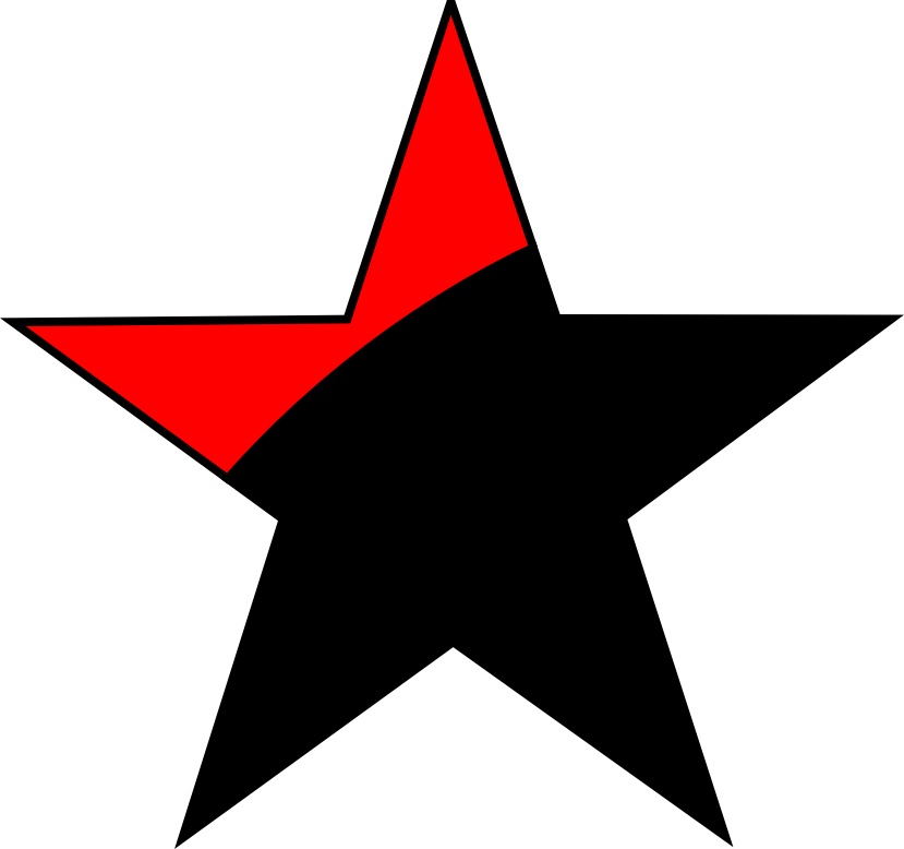 Red black star